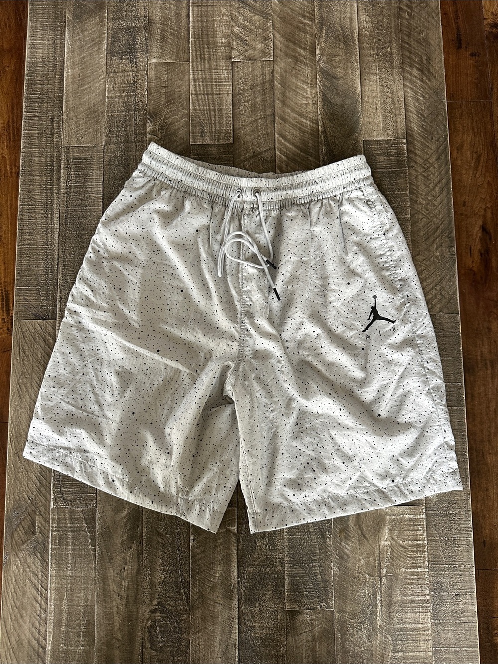 Jordan Men's White Speckled Athletic Shorts